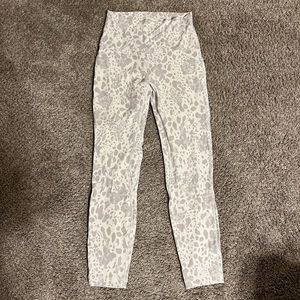 Lululemon White Cheetah Align Leggings